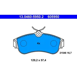 Bremsbelagsatz Scheibenbremse ATE 13.0460-5950.2