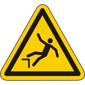 Abtec Hinweisschild ISO 7010 W008, Kunststoff, 10 cm, Warnzeichen, Absturzgefahr