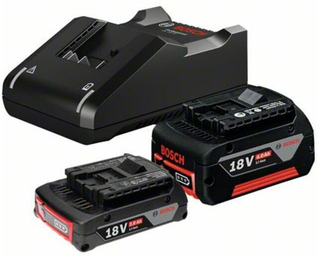 Kit de démarrage BOSCH : 1x GBA 18V 2,0Ah + 1x GBA 18V 4,0Ah + GAL 18V-40 (1600A01ZS9)