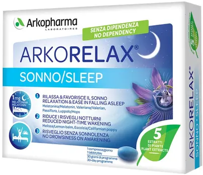 ARKOFARM Srl Arkopharma Arkorelax Sonno 30 Compresse