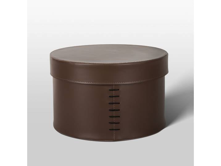 Boîte de rangement cylindrique haut de gamme en cuir, style luxe léger, pour la maison, la garde-robe, la dressing et la salle d'exposition spot