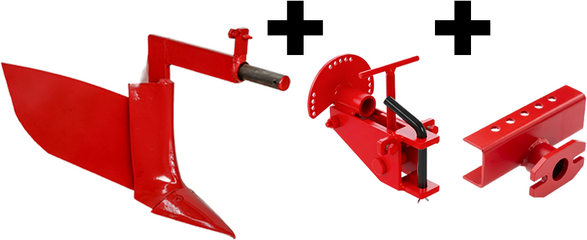 AgriEuro Premium Furchenzieher AS1-5 mit Zweibolzenaufnahme und Geräteanschlussstück - für Einachser von 610 PS