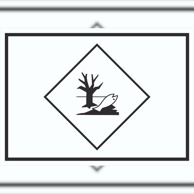 HB-Druck Schild Kenn­zeichen Umwelt­gefähr­dend Symbol Fisch Wasser Baum A2 (420x594mm)