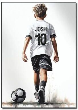 Inspired Living Personalized Football Poster Custom Football Wall Art For Boys And Fans 1 40x50cm