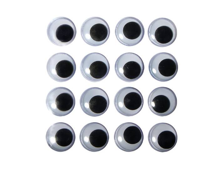 Rayher Wackelaugen Selbstklebend ⌀ 1.5 cm 16 Stück