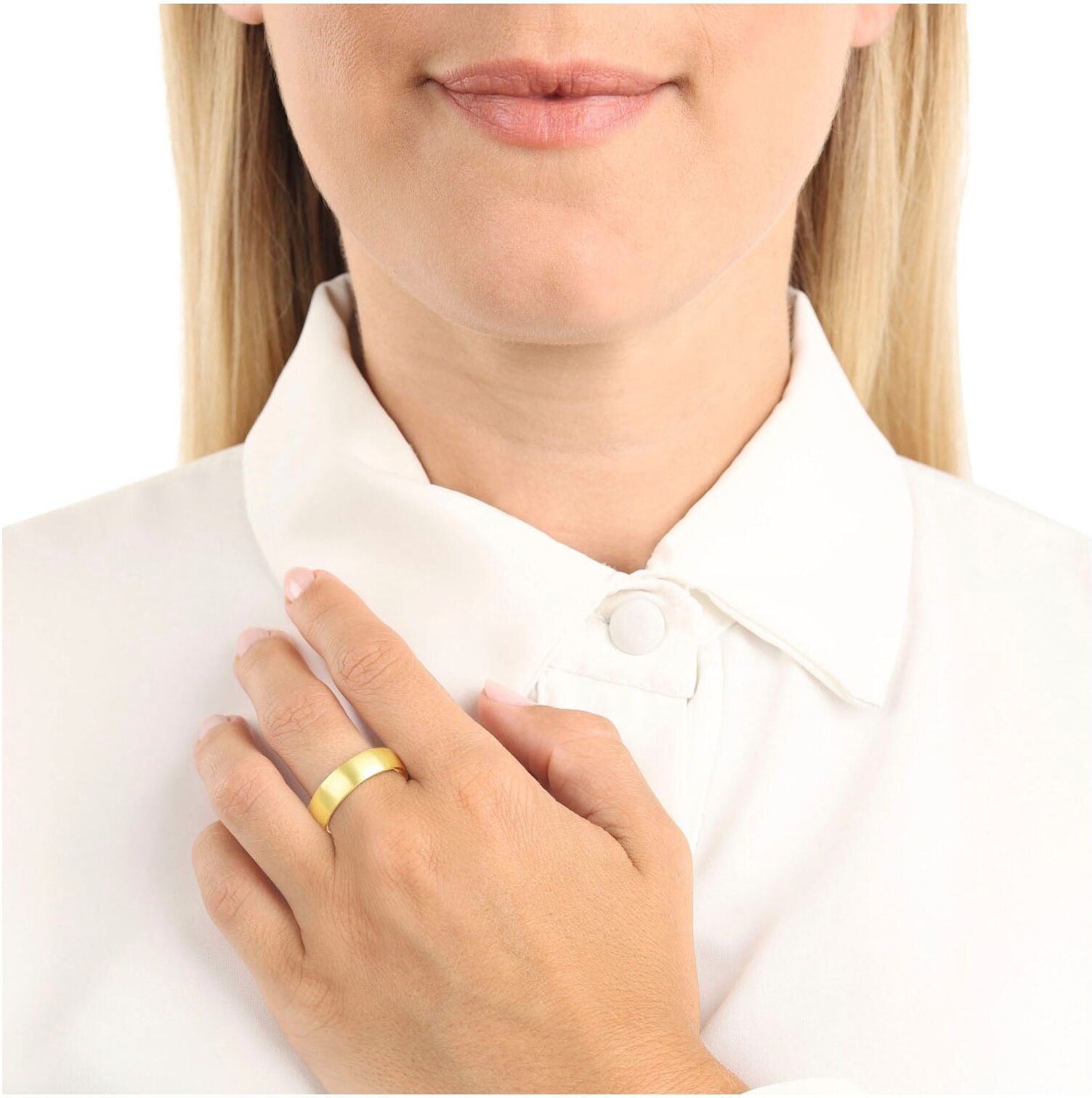 Fingerring AMOR "2037287/-88/-89/-90/-91" Gr. 62, gold (gelbgoldfarben), Fingerringe, Damen, 62, Edelstahl, Fingerring gelbgoldfarben 62, Edelstahl