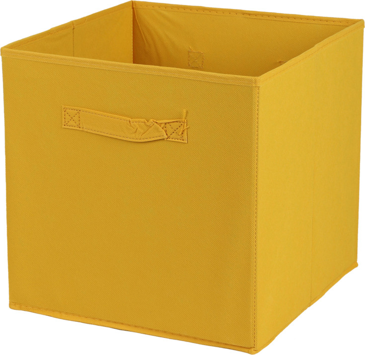 Urban Living Opbergbox voor Kallax, textiel en plastic, geel