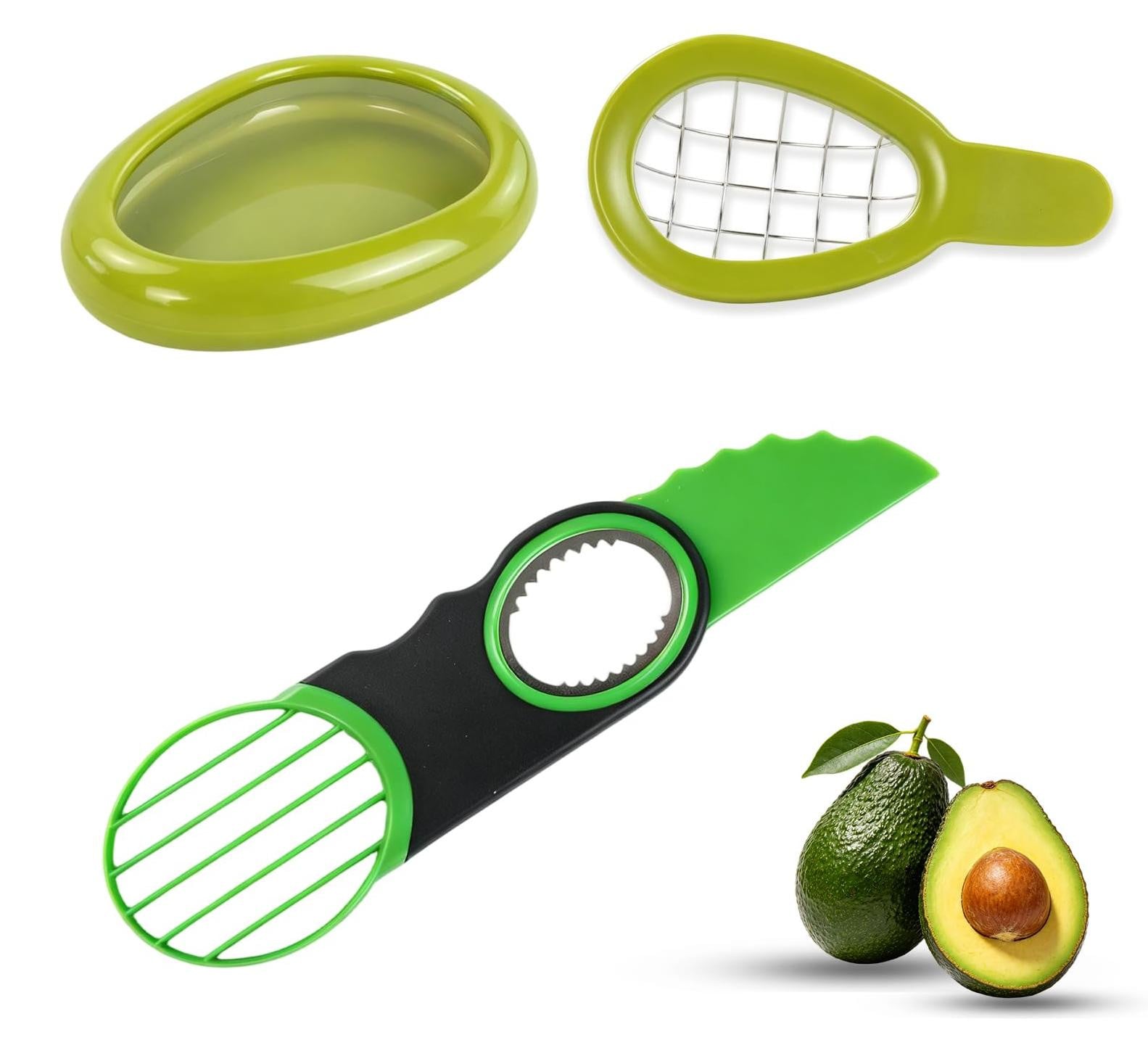 Dripio Avocado-set 3-in-1 met 2 schilers en 1 afsluitdeksel, BPA-vrij