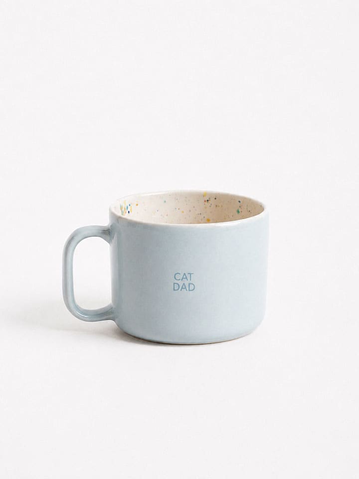 Egg Back Home Jumbotasse ''Breeze Party - Cat Dad'' in Hellblau - 450 ml - onesize