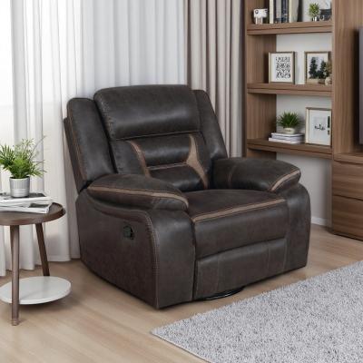 VIVIADORE Leatherette Glider Recliner Chair, Modern Living Room Armchair with Manual Reclining, Smooth Gliding Motion