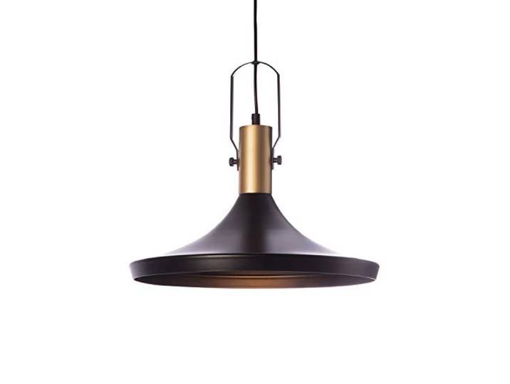 LUSSIOL Luminaire Denver\, suspension métal\, 40 W\, noir/or\, ø 36 x H 21 cm