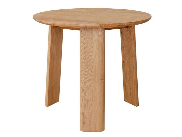 Feldmann-Wohnen Couchtisch Monti (runde Tischplatte, 1-St., Massivholz, geölte Oberfläche), Massivholz geölt / 51x51x44cm / Eiche Natur