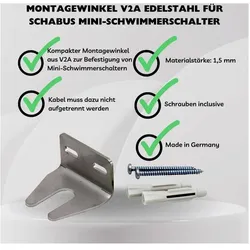 Schabus, Zubehör Bewässerung, Mini Schwimmerschalter Edelstahl V2A Wechsler