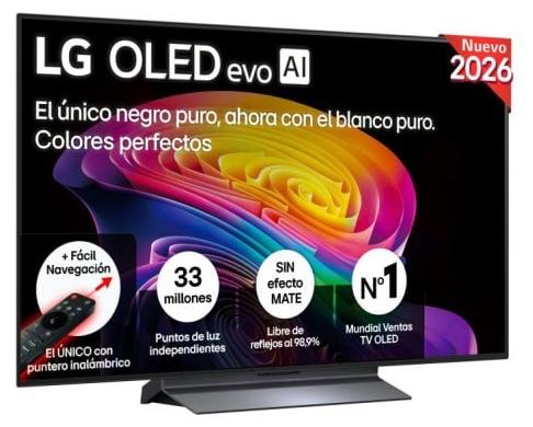 LG OLED evo AI OLED48C64LA, 121,9 cm (48"), 3840 x 2160 Pixel, OLED evo, Smart-TV, WLAN, Schwarz