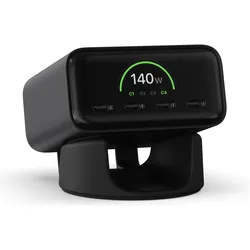 Satechi ChargeView (140 W, 4 Ports), USB Ladegerät, Schwarz
