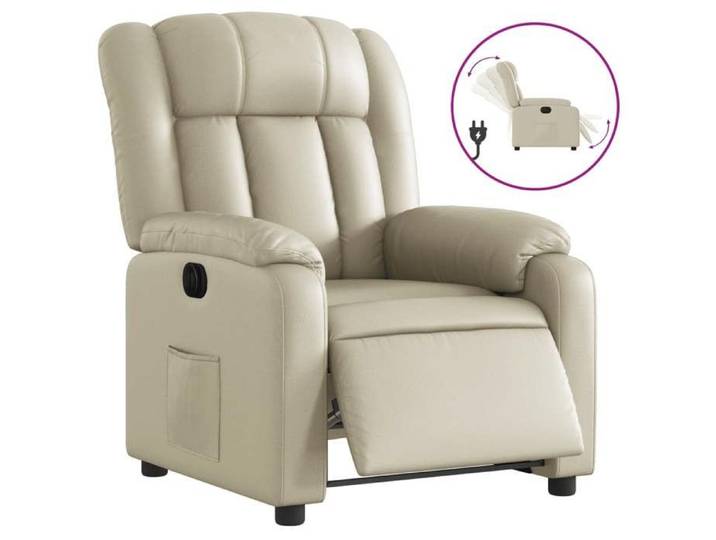 Fauteuil Releveur - ORVEL - Fauteuil inclinable électrique - Crème - Similicuir 94682