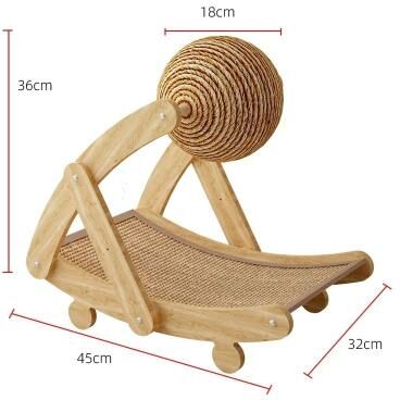 Uplifted Finds 2 in 1 Wooden Sisal Scratching Station large Size