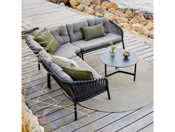 Cane-Line Ocean Ecklounge Aluminium/Rope