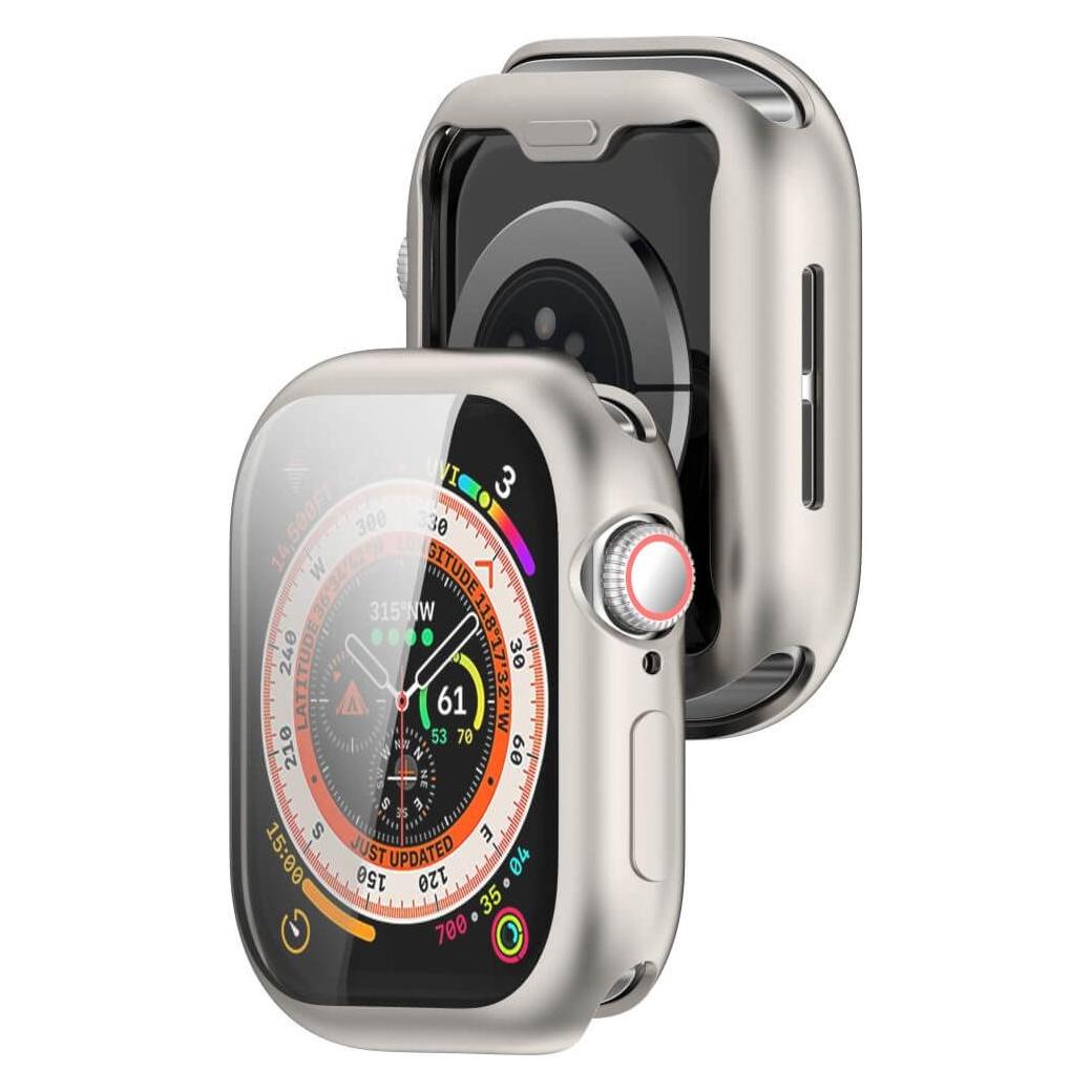 Cover-Discount Apple Watch 10 - 42mm - Gummi Schutz Case Metall-Look (49571634)