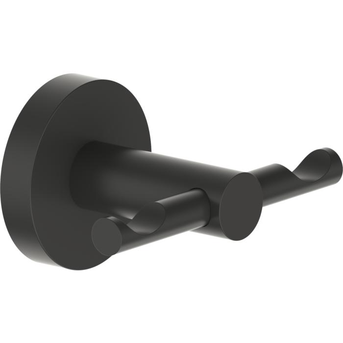 Bravat Varuna Doppelhaken 763399 schwarz matt, Kleben/Schrauben