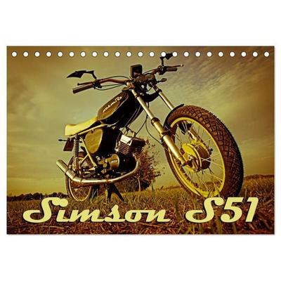 Simson S51 (Tischkalender 2026 DIN A5 quer), CALVENDO Monatskalender