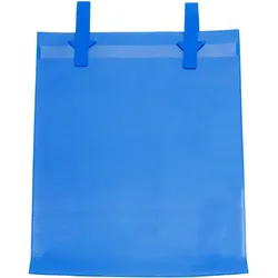 10 Gitterboxtaschen mit Befestigungslaschen Hochformat | A4, Weich-PVC, blau
