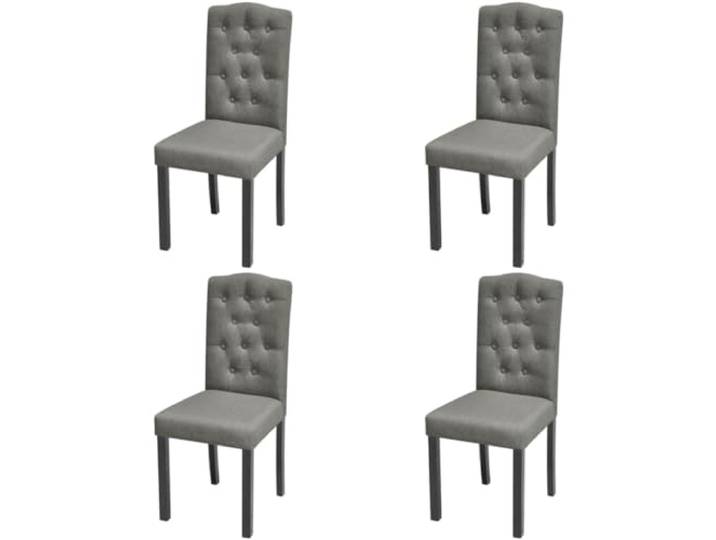 vidaXL Esszimmerstühle 4 STK. Grau Stoff