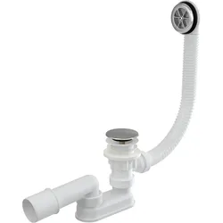 Alcadrain Badewanne Ab- und Überlaufgarnitur CLICK/CLACK, chrom 80 cm