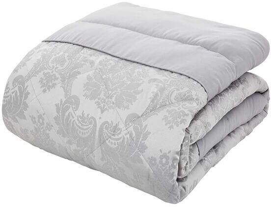 Catherine Lansfield Damask Jacquard Bedspread Jacquard Silver