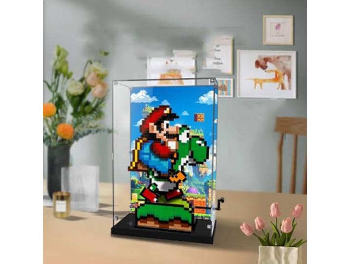 Acryl-Vitrine Box kompatibel mit Lego 71438 Puppenmodell, Schutz, staubdichte Vitrine, Geschenkmodell, transparent, kompatibel mit Lego (nur Vitrine) (Hintergrund)