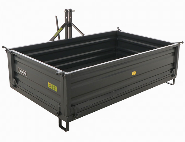 Benne pour tracteur Blackstone B-TB 200 - Basculante - 3 ridelles ouvrables