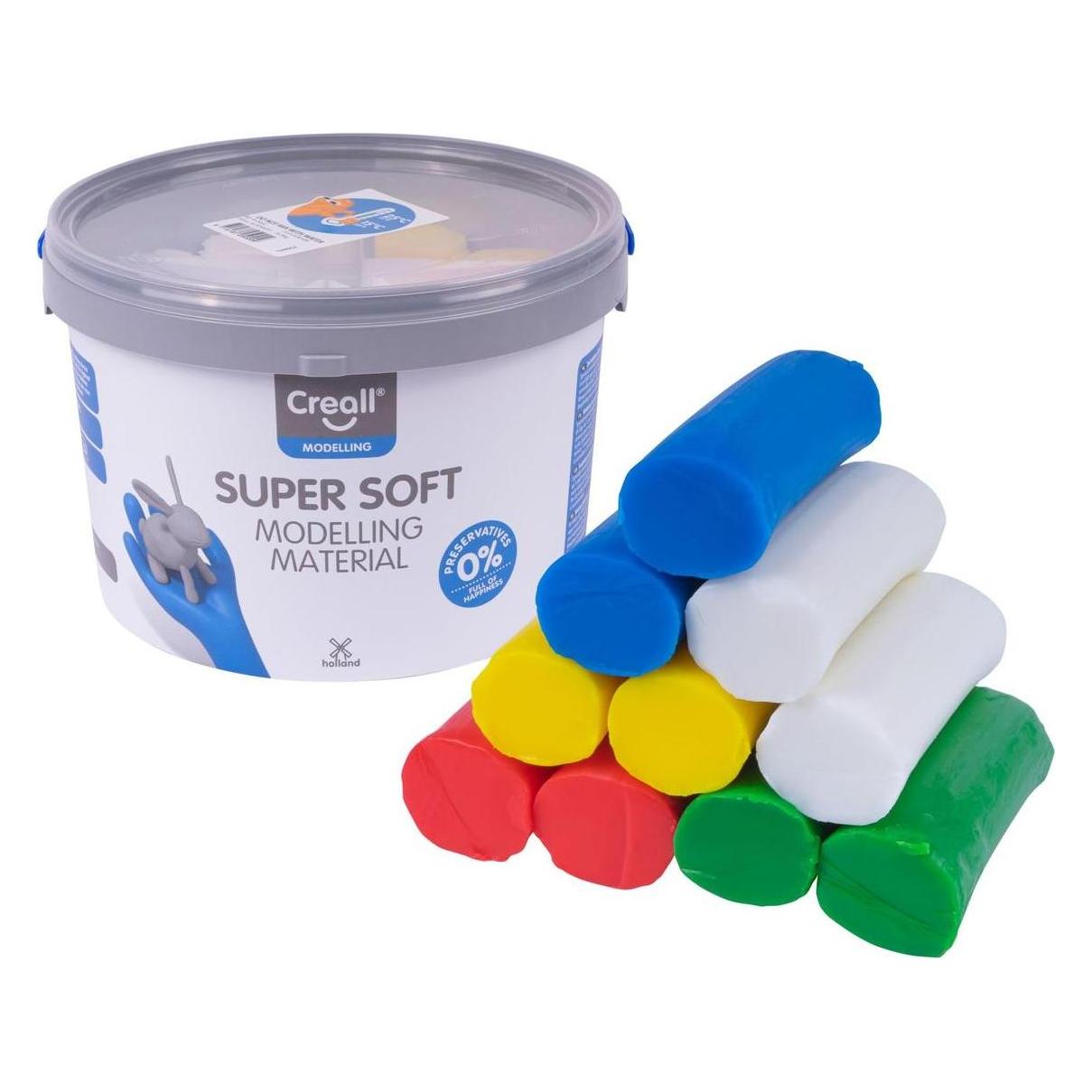 Creall Supersoft Klei 5 kleuren, 1750gr. (3360028F)