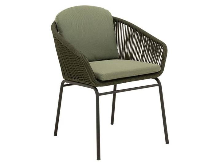 Cosmic Collection Rondo Gartensessel Stahl mit Sitz- und Rückenkissen Schwarz Grün