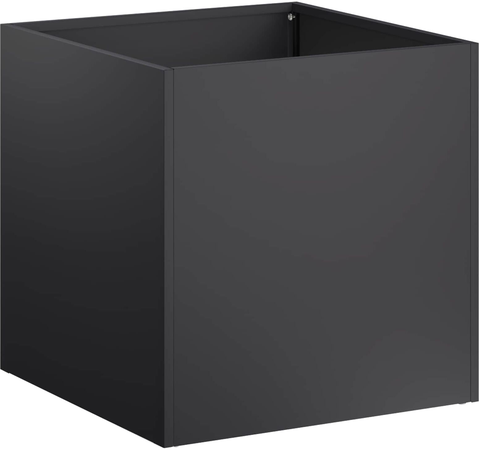 vidaXL Cache-pot de jardin 2 pc Noir 45 x 45 x 45 cm