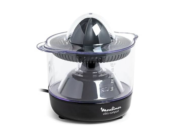 Moulinex - Presse agrume électrique Ultra Compact Double rotation 0.45 L Machine à jus de fruits compacte - pour toute la famille - Double rotation - Compatible lave-vaisselle