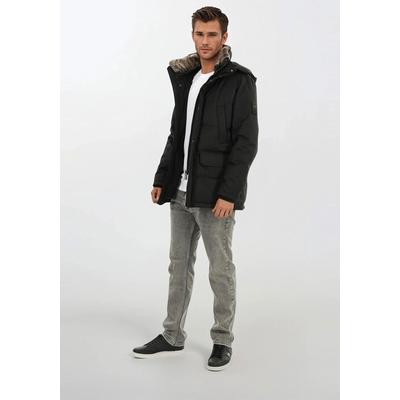 Winterjacke ALESSANDRO SALVARINI "ASGiova", Herren, Gr. XXL, schwarz, Obermaterial: 100% Polyester. Futter: 100% Polyester. Wattierung: 100% Polyester. Ärmelfutter: 100% Polyester, Jacken Winterjacke, Parka mit warmem Kunstfellkragen und...