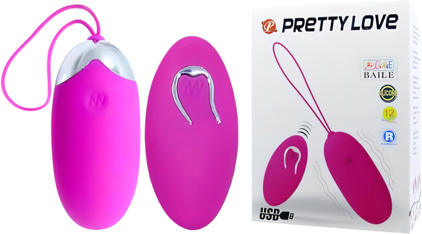 Pretty Love Berger - wearable rechargeable wireless vibrating egg (pink)