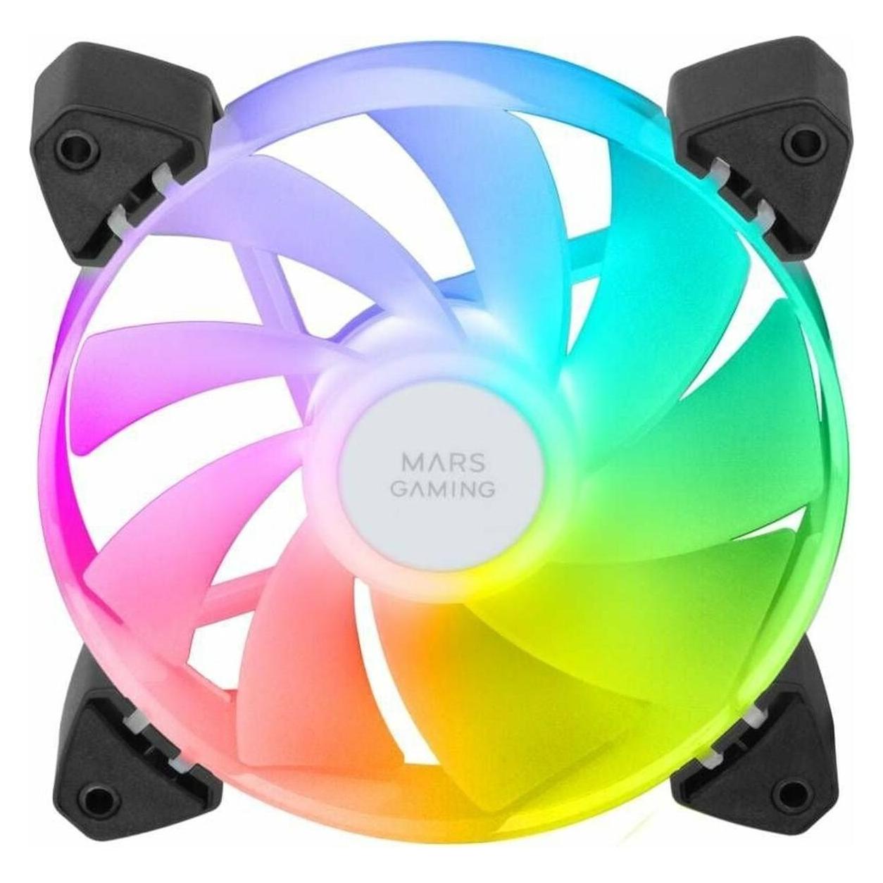 Mars Gaming Lot De 3 Ventilateurs Boitier Mf-3ar RGB - 12cm (Noir) (120 mm, 3x) (MF3AR)