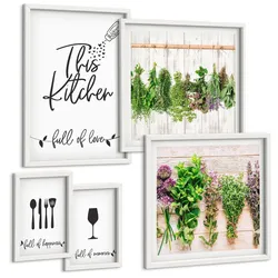 BILDER SET 5er Set - 50x50 cm & 20x30 cm & 40x60 cm Weißer Rahmen - Tisch aus Zitronenbaum