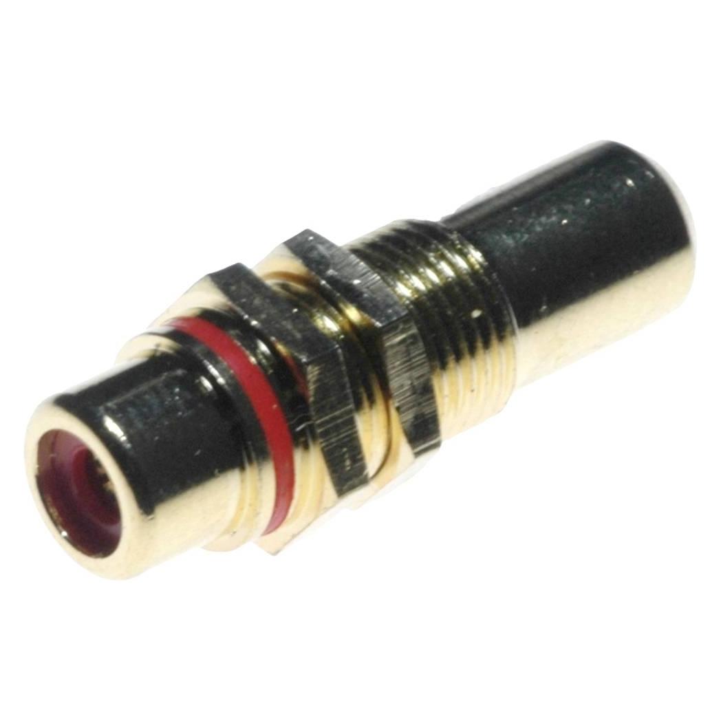 Lyndahl RCA Audio Adapter (1x RCA Buchse - 1x RCA Buchse) Gold, Rot (Winkeladapter) (LKPA015RT)