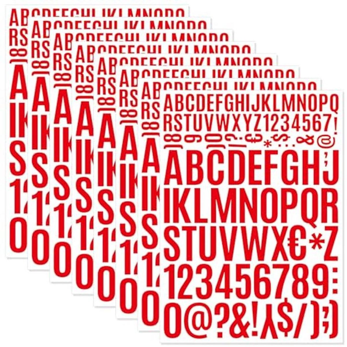Zelfklevende Letterstickers - 8 Vellen Alfabetstickers voor Knutselen en Decoratie
