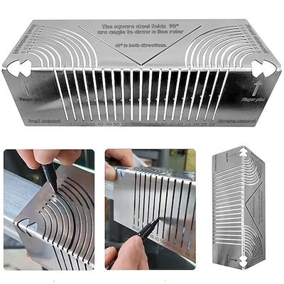 Winkel Bogenmarkierungswerkzeug für Metallrohre, einstellbarer Precisionflex-Bogenmarker, drehbares Lineal zum Biegen von Stahlrohren, Vierkantrohr-Layoutwerkzeug