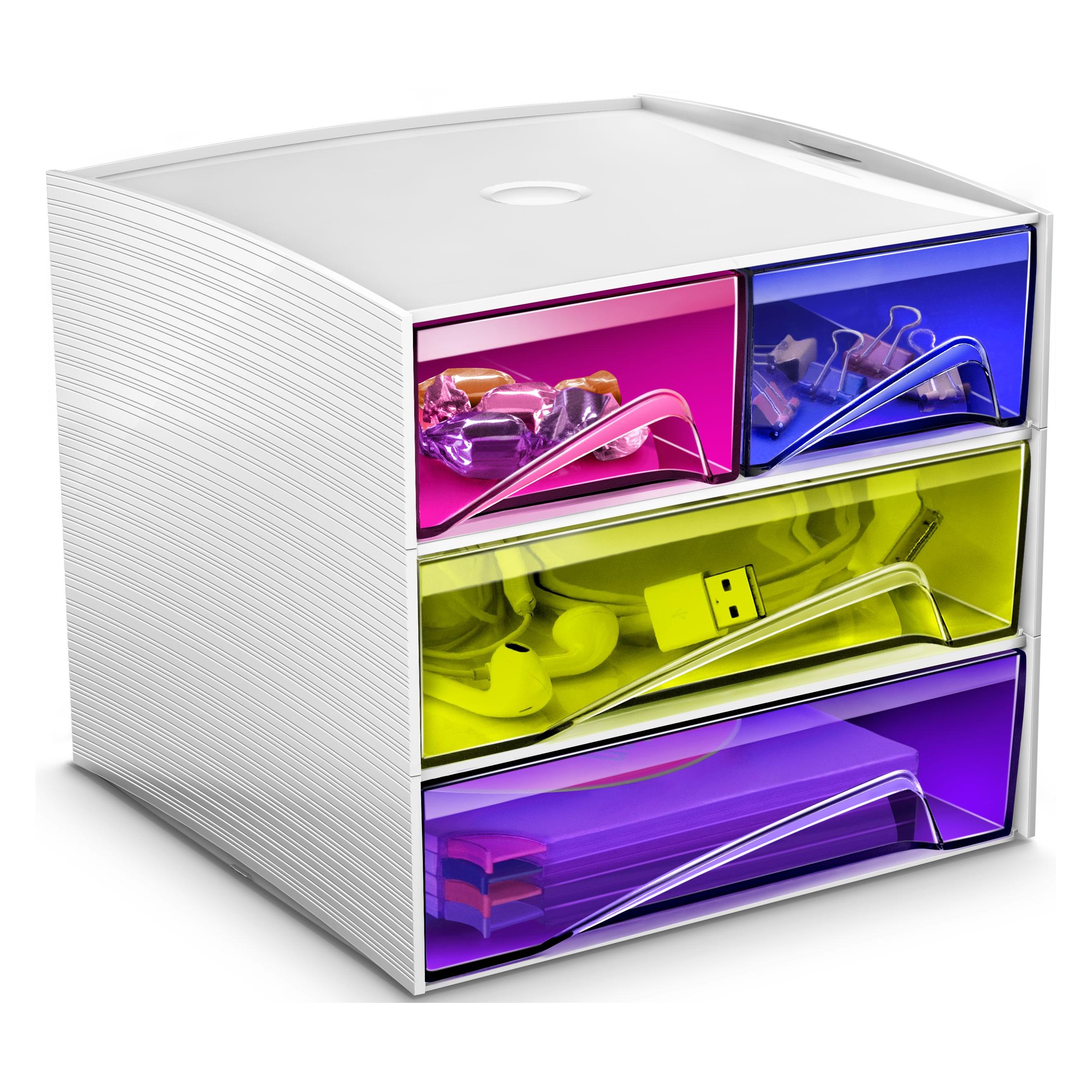 Cep Mini-Schubladenbox MyCube Happy, 4 Schbe, bunt (1032110811)