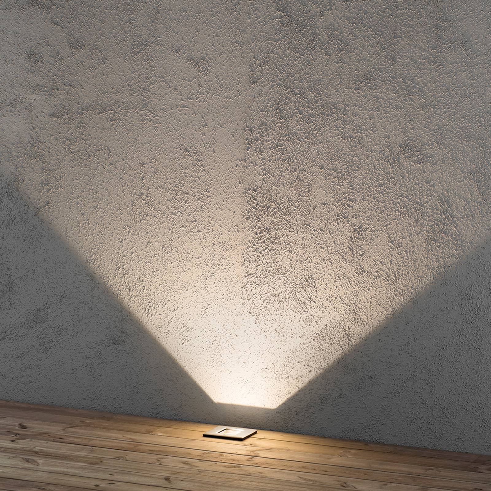 Konstsmide Malte spot encastré sol LED rayon flexible 6 W, gris, Inox, Moderne, Spot encastrable dans le sol LED