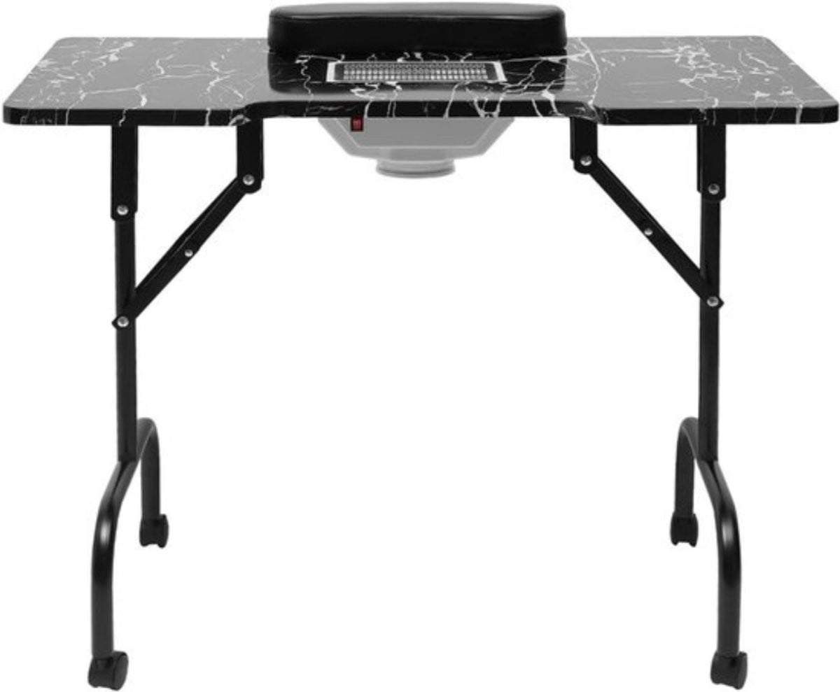 Thuys Manicure Tafel met Afzuiging Zwart - Professionele Vouwbare Nageltafel