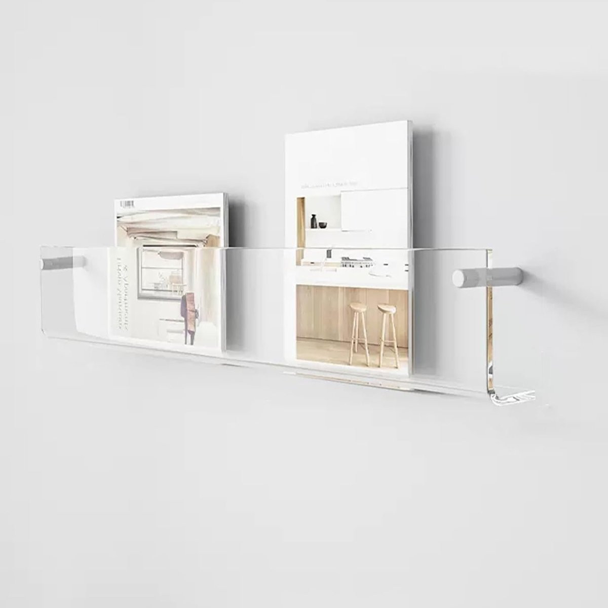 Transparant Wandrek Acryl Boekenplank 120 cm