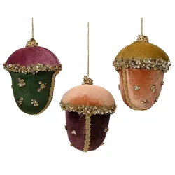Decoris Weihnachtsbaumschmuck Ø 9 cm Eichel