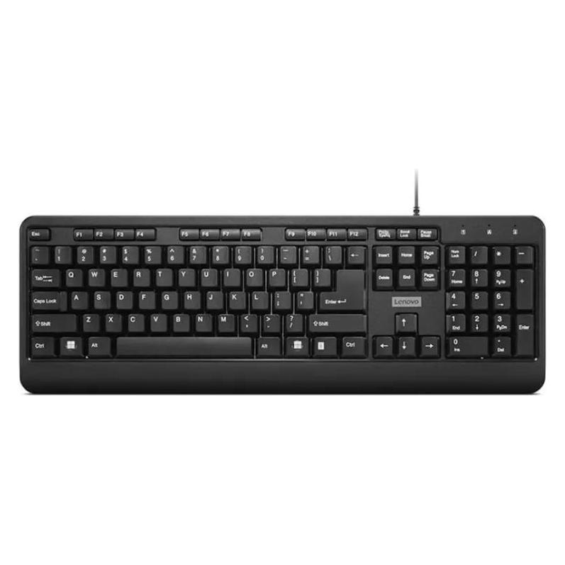 Lenovo 160 schwarz / Tastatur / Membran / USB-A / US (US, Kabelgebunden) (GY41L68463)