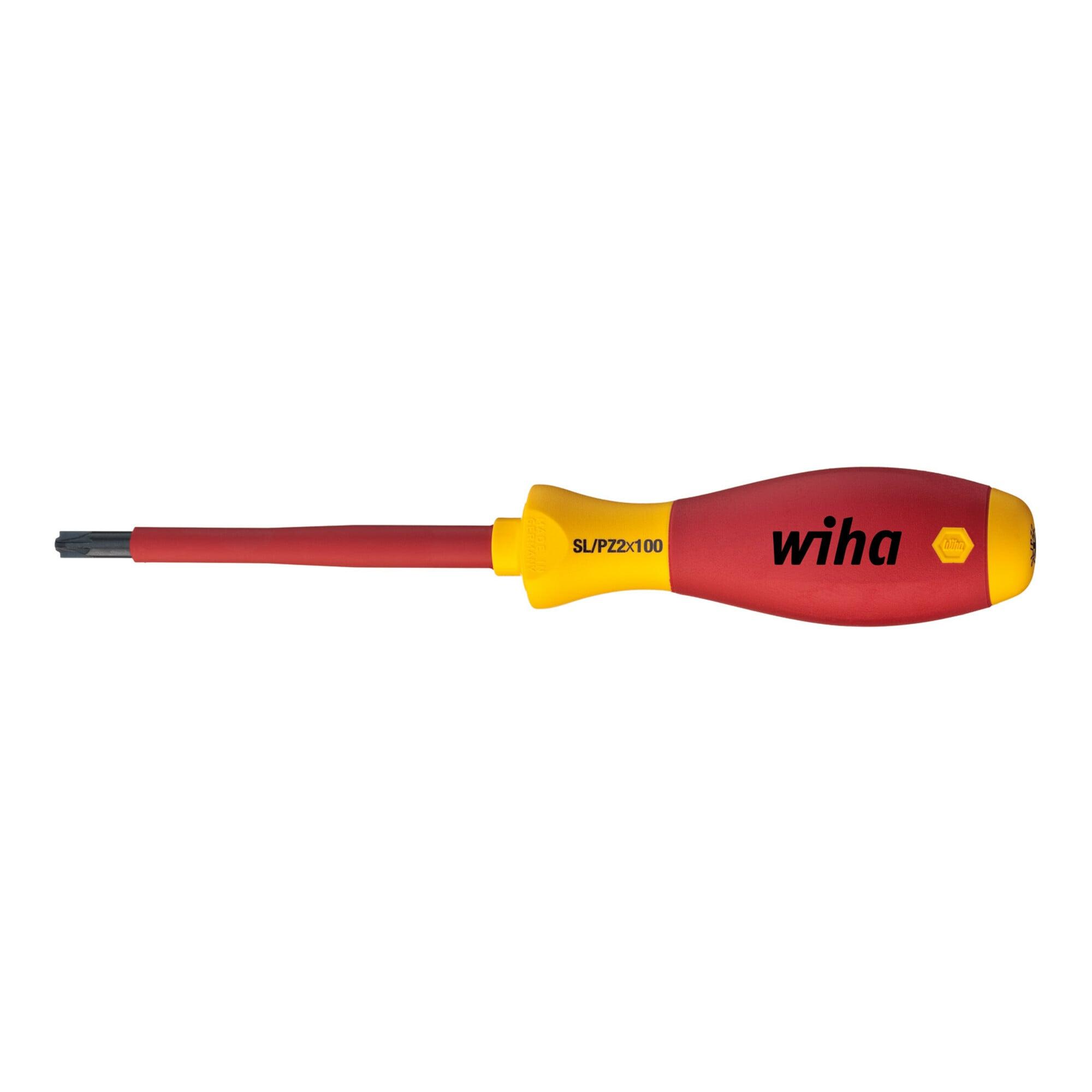 Wiha Schraubendreher SoftFinish® electric PlusMinus/Pozidriv SL/PZ1 x 80 mm (30700)
