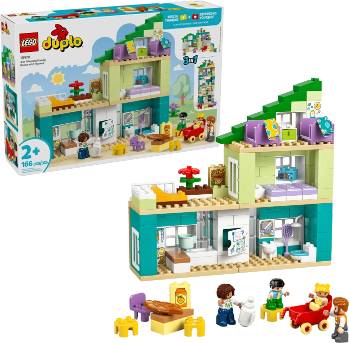 LEGO DUPLO Town 10470 Modernes Familienhaus mit Figuren - 3-in-1-Set